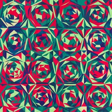 Retro mosaic seamless pattern with gluss effect Stock Illustration