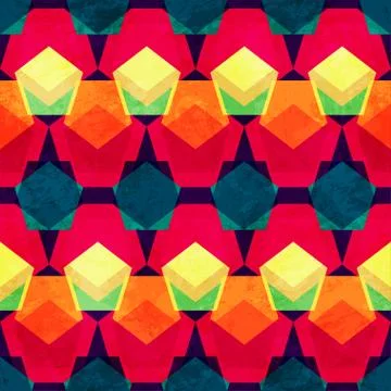 Retro mosaic seamless pattern Stock Illustration