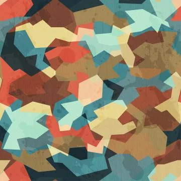 Retro mosaic seamless pattern Stock Illustration