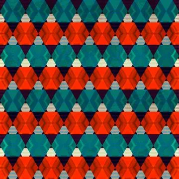 Retro mosaic seamless pattern Stock Illustration