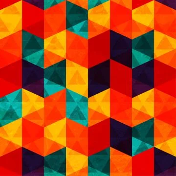 Retro mosaic seamless pattern Illustrazione stock