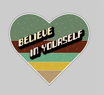 Retro motivation sticker Stock Illustration