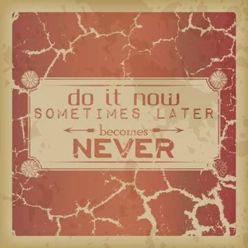 Retro motivational background Stock Illustration