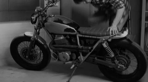 Retro Motorcycle Stock Footage 46569498