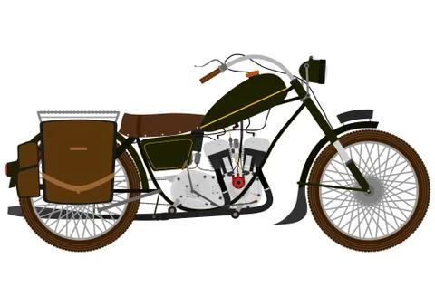Retro motorcycle Stock Illustration
