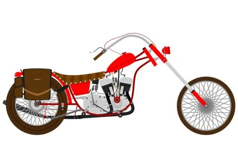 Retro motorcycle Stock Illustration