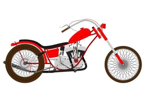 Retro motorcycle Stock Illustration