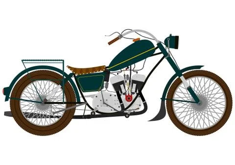Retro motorcycle Stock Illustration
