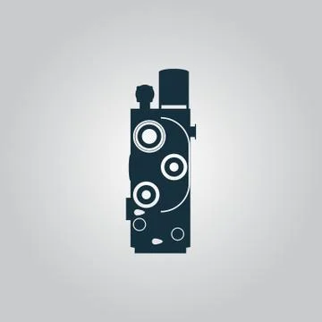 Retro Movie camera Stock Illustration