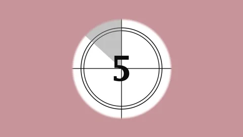 Retro movie countdown screen displaying number 10 second with classic film .. Vídeo Stock 330408994
