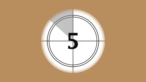 Retro movie countdown screen displaying number 10 second with classic film .. Vídeo Stock 330409004
