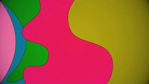 Retro Multicolored Abstract Paint Animation Looping Background 库存影片 102748483