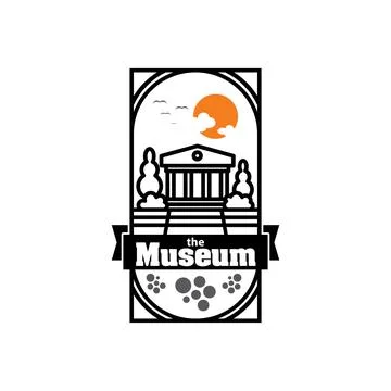 Retro Museum Logo Stock Illustration