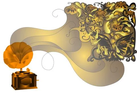 Retro music background Stock Illustration