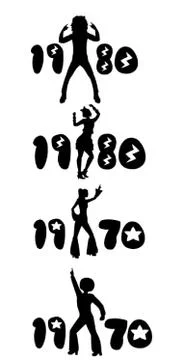 Retro Music Design Compilation Stock Illustration