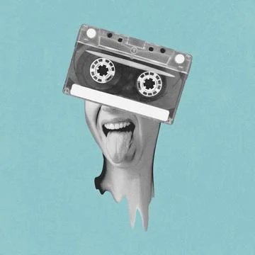 Retro Music Meltdown Stock Illustration