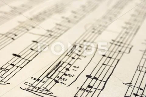 Retro music sheet Stock Photos