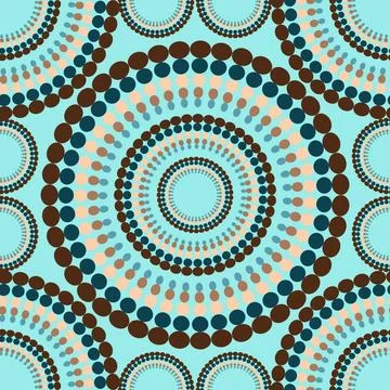 Retro Muster seamless pattern with circles in Retro Stile Copyright: xZoon... Foto stock