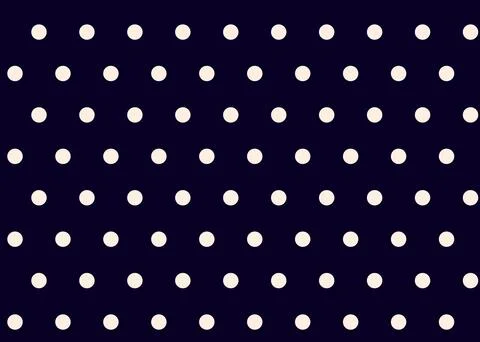 Retro Navy Polka Dot Pattern Background With Cream Dots Seamless Textile De.. Stockillustratie