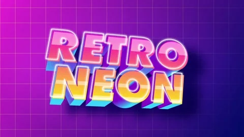 Retro Neon 3D Title ~ After Effects Template #201172155