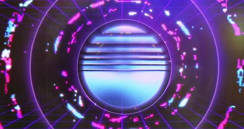 Retro Neon Background Loop Vidéo 259843165
