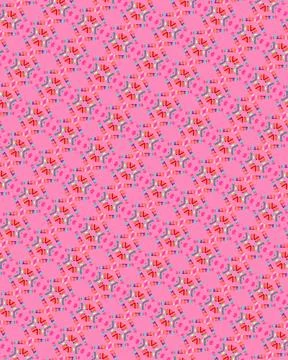 Retro neon candy contour tile using building-inspired line motif and mint soda, Illustrazione stock