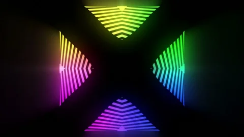 Retro Neon Colors Stock Footage 109164249