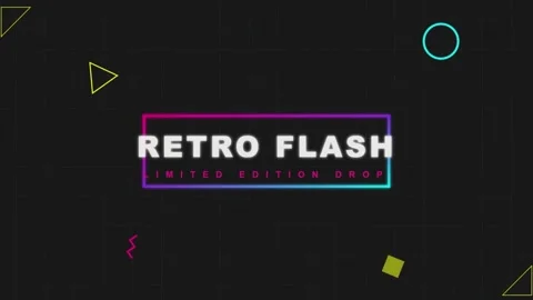 Retro Neon Flash Graphic Animation For Limited Edition Product Drop Stockbeeldmateriaal 333823026