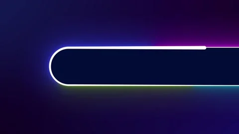 Retro Neon Glowing Lower Third Title Bar Template Video stock 319479052