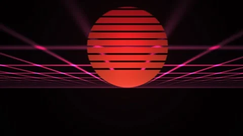 Retro neon laser light show. Vidéo 335115642