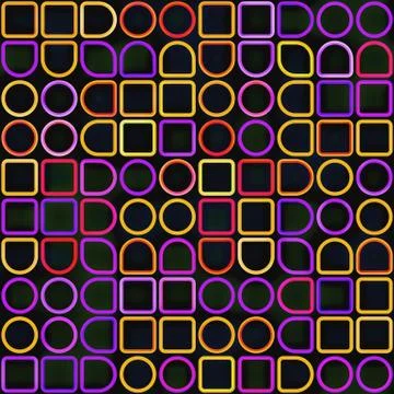 Retro neon repeating pattern Stock Illustration