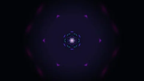 Retro neon space tunnel background creates a dynamic Stock-Footage 342508299