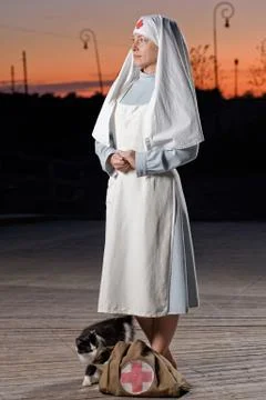 Retro nurse Stock Photos