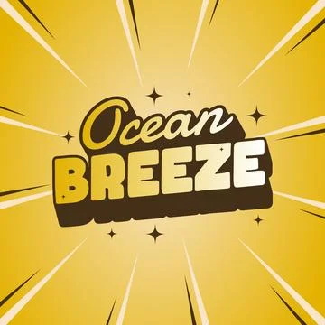 Retro Ocean Breeze Typography For Summer And Beach Inspired Creative Projects Stock Illustration