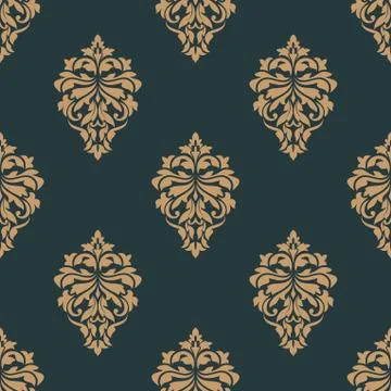 Retro ochre seamless pattern Stock Illustration
