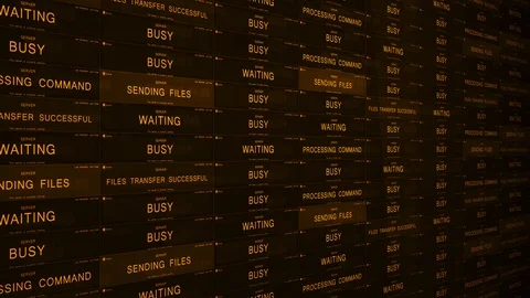 Retro old Computerized network file management system  Stock Footage 92155295