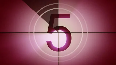 Retro old film countdown 4k Stock Footage 152114913