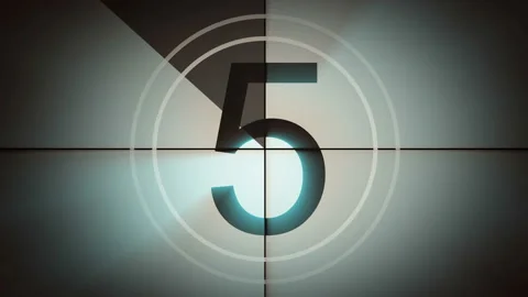 Retro old film countdown 4k Stock Footage 155200708