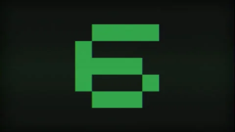 Retro Old Game Computer Countdown Stock Footage 165406041