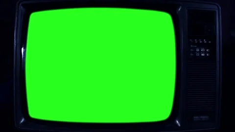 Retro Old TV Green Screen. Close Up. Zoo... | Stock Video | Pond5