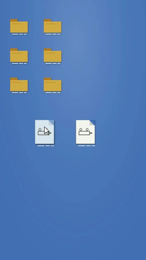Retro Open File Animation Vintage Computer Interface Seamless Loop Desktop Vídeos de archivo 342595142