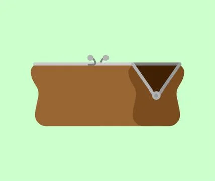 Retro open Wallet isolated. Old purse. vector illustration Stock Illustration