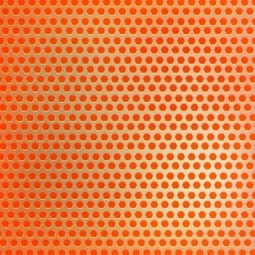 Retro orange hexagon dots background Stock Illustration