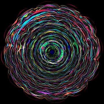 Retro ornament on a black background Stock Illustration