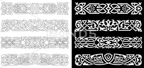 Retro ornaments and patterns Stock Illustration