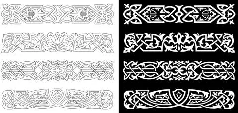 Retro ornaments and patterns Stock Illustration