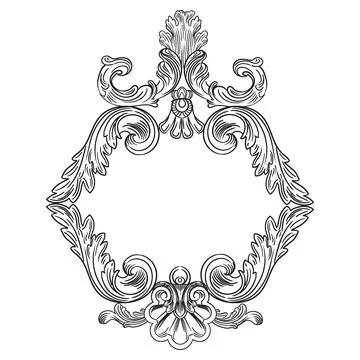 Retro ornate decorative frame vector illustration イラスト素材