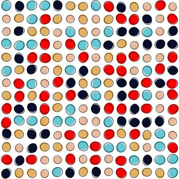Retro oval repeating pattern Stock Illustration