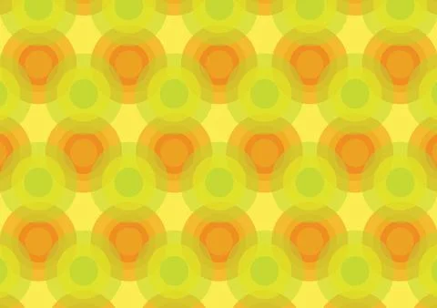 Retro overlapping circles pattern Stock Illustration