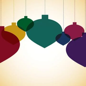 Retro overlay Christmas bauble in vector format. Illustrazione stock